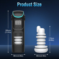 Masturbateur masculin mains libres de bureau avec base à ventouse, godet vibrant automatique à poussée, étanche IPX7, rechargeable DC, jouet sexuel