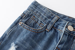 Fashion Baby Denim Pants Infant Kids Distressed Boutique European Design Neutral Spring Autumn New <b>Girls</b> Boys Cotton <b>Jeans</b> - Product Image 4
