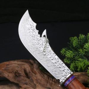 มีดคุณภาพสูง DIY OEM ปรับแต่งได้ มีดแทคติคอล Falchion ใบมีดสแตนเลส ด้ามไม้ สำหรับงานอุตสาหกรรม พกพาสะดวก ใช้กลางแจ้งได้ - Product Image 2