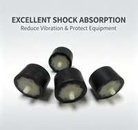 Blocs amortisseurs en caoutchouc NR personnalisés, supports isolants de vibrations antidérapants, roues en caoutchouc moulées pour équipements de machinerie