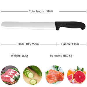 Cuchillo profesional para jamón y pan de 10 pulgadas con molinillo hueco, accesorios de cocina, herramientas pequeñas, suministro de equipos, mango de plástico - Product Image 1