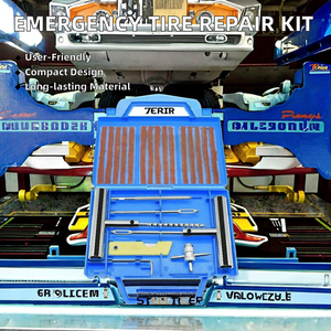 Kit de réparation de pneus d'urgence portable, outil manuel pour voiture, <span class=keywords><strong>moto</strong></span>, tubeless, patch facile à utiliser, réparation par bouchon - Product Image 2