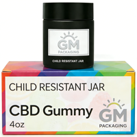 Pot en verre givré noir mat avec couvercle en plastique à sécurité enfant, protection UV, 2oz, 3oz, 4oz, 5oz, 6oz, pour le stockage de pilules