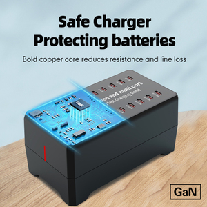 400W gan PD sạc nhanh 20-Port <span class=keywords><strong>USB</strong></span> C sạc thông minh sạc đứng <span class=keywords><strong>Hub</strong></span> sạc nhanh cho iPhone máy tính xách tay Máy tính bảng điện thoại Android - Product Image 4