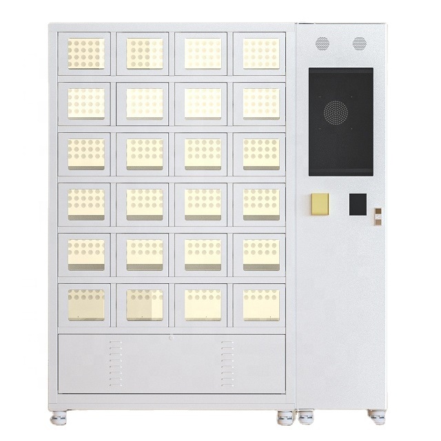 Haloo Vending Machine Supplier 24 Hour Cooling Refrigerant Locker Vending Machine for Fresh Fruit Salad Sushi Meat Flower Vegetable Egg