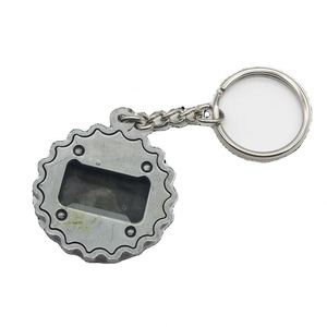 Beer Cap Bottle Opener Keyholder Antique Metal Keyring Soft Enamel Custom Engraved Logo Silver Metal Keychains Key Chains - Product Image 1