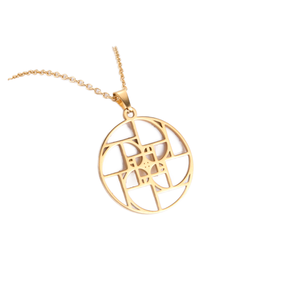 Collar Vintage de Acero Inoxidable con Espiral de Fibonacci, Geométrico, Matemático, con Diseño de Espiral de la Proporción Áurea, Joyería de Moda, Regalo - Product Image 2