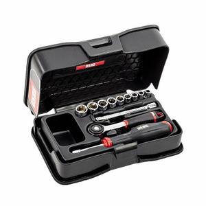 605 1/4 Inch <b>Socket</b> Set With Ratchet And <b>Extensions</b> For Automotive Repair - Product Image 1