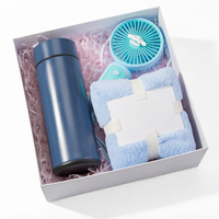Coffret Cadeau Luxe Rose pour Femme – Idéal pour Fêtes, Anniversaires, Saint-Valentin, Fête des Mères, Fête des Pères, Mariages – Comprenant un Verre et un Mini Ventilateur