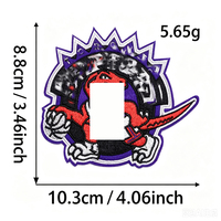 Écussons brodés en tissu chenille avec logo d'équipe de basketball, vente flash de luxe, pour vêtements et textiles de maison