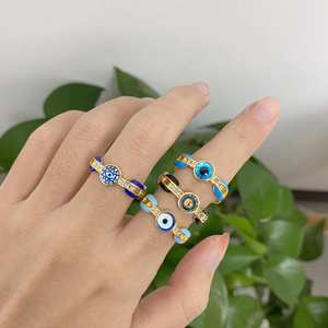 แหวนประดับอัญมณี,แหวนแก้วหลากสีทรงหยดน้ำตาปีศาจไม่เหมือนใคร - Product Image 2