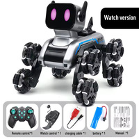 Jouet chien mécanique huit roues télécommandé électrique pour enfants, transfrontalier, avec détection de geste, escalade et transformation, pour cascades