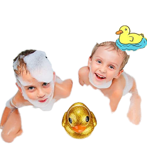 Pato de Goma Gigante de 6 Pulgadas con Purpurina, Sonido Chirriante, Juguetes Flotantes para Baño, Logotipo Personalizado para Fiestas de Verano, Baby Shower, Recuerdos de Cumpleaños - Product Image 4