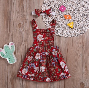 Alta cantidad <span class=keywords><strong>flor</strong></span> chica vestido Halter vestido para las niñas <span class=keywords><strong>boutique</strong></span> de bebé niña vestido de verano - Product Image 1