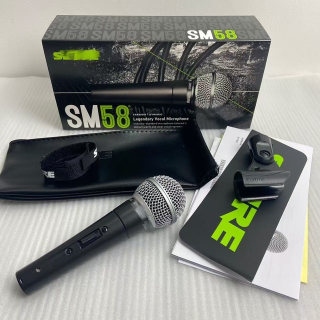 High-quality SM58S Dynamic Wired Microphone Cardioid Pattern Low Signal-to-Noise Ratio for Live Performances Stage