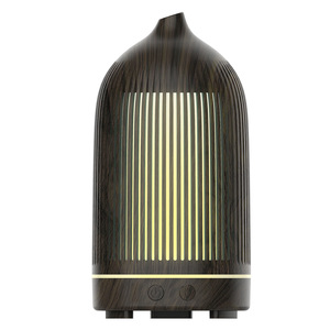 Diffuseur d'arômes à grain de bois, humidificateur ultrasonique USB 5V avec lumière LED pour la maison, le bureau et la table - Product Image 3