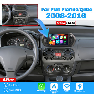 Estéreo para Auto Android de 7 Pulgadas, Plug-and-Play para Fiat Fiorino/Qubo 2008-2016, CarPlay, Navegación GPS, BT, SWC, RDS, DSP, Reproductor de DVD para Auto 2 Din - Product Image 1