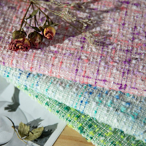 Mùa Thu Mùa Đông Áo Len Nặng Trọng Lượng 400 GSM Rất Nhiều Cổ Phiếu <span class=keywords><strong>Polyester</strong></span> Sang Trọng Boucle Ưa Thích Phụ Nữ Quần Áo Tweed Vải Của Sân - Product Image 4