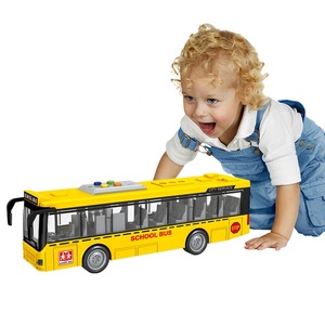 <span class=keywords><strong>Bus</strong></span> scolaire jaune à friction Jacko Toys 1/16, jouet en plastique pour enfants avec lumières, sons et portes ouvrantes, vente en gros - Product Image 5