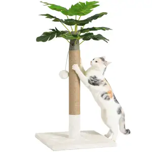 יוטה סיסל שריטה מוט גבוה חתול הודעה טבעי Petdom Arbre לשוחח 32 ''קיימא חתול מגדל עץ חתול טיפוס מסגרת
