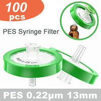 Filtersbio Biomed - Filtro de Jeringa Científico PES de 25 mm de Diámetro, Tamaño de Poro de 0.45 m, Paquete Estéril de 100 Unidades, OEM Disponible, ISO9001