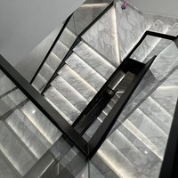 Escalier moderne haut de gamme en acier et verre |   Conception Intérieure Durable Sur Mesure pour Villas et Duplex, Apportant Chaleur à Votre Maison