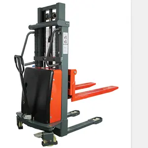 Kecil Pedal Mini Kereta Lift Truk Forklift Listrik Electric Stacker Trolley Forklift Electric 1000Kg 1500Kg 2000 Kg