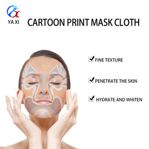 ผ้าปิดหน้าลายการ์ตูนพิมพ์ลายตัวละครงิ้วปักกิ่งแบบจีน Y154-22 ทำจากใยพืช - Product Image 2