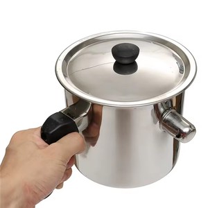 Nouvel ensemble d'outils d'apiculture blancs, marmite de cuisson en acier inoxydable à double paroi de 1,5 L, pot à faire fondre la cire, pot à réchauffer le lait Beeswarm - Product Image 1
