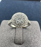 Bague personnalisable en argent pur S925 avec zircon, motif floral circulaire double couche, idéale pour offrir en cadeau de mariage