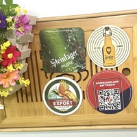 Sous-verres et sets de table en papier absorbant jetables personnalisés, résistants à la chaleur, sous-verres à bière, sous-plats suspendables avec logo, étiquette rigide