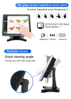 Sistema POS de pantalla dual inteligente Windows 10 y Android de 15 pulgadas, pantalla táctil todo en uno para supermercados, restaurantes, negocios minoristas