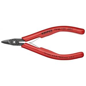 KNIPEX - 75 52 125 Fraise diagonale électronique brunie, poignées avec poignées en plastique, tête étroite avec biseau - Product Image 1