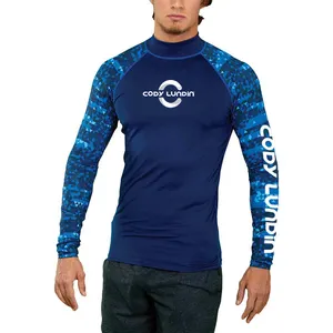 定制男士时尚儿童男士游泳冲浪衬衫防紫外线Rashguard t恤升华健身房运动服