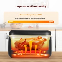 Boîte à lunch en acier inoxydable, chauffe-aliments électrique 100W, alimentation USB, pas besoin d'eau, isolation thermique, portable, utilisation au bureau