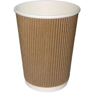 Vaso de papel de pared doble ondulado biodegradable para bebidas energéticas de whisky bebidas carbonatadas - Product Image 1