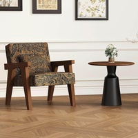 Fauteuil en bois d'occasion à une place, design artistique, pour hôtel, maison d'hôtes, réception, salon de thé commercial, ensemble de sièges.
