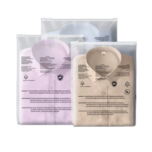 Sacs d'emballage pour vêtements en plastique givré avec fermeture éclair refermable, logo imprimé personnalisé, recyclables, pour chaussettes et chaussures, taille personnalisée - Product Image 2
