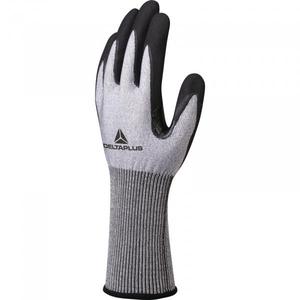 DELTA PLUS - VECUTC01GR07 Gant tricoté gris-noir Softnocut avec paume enduite de mousse nitrile et jauge de renfort 15 (multi-pac - Product Image 1