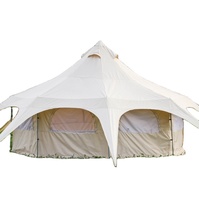 Camping extérieur coton maison Yourte 8 personnes ronde indienne luxe yourte cirque octogonale imperméable camp Grande tente familiale
