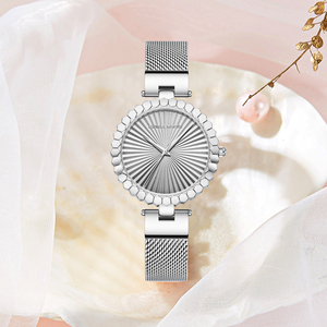 Reloj de Pulsera de Fábrica con Logotipo Personalizado, Reloj de Acero Inoxidable para Mujer, Bisel de Panal, Estilo Casual de Negocios, Relojes de Cuarzo para Dama - Product Image 3