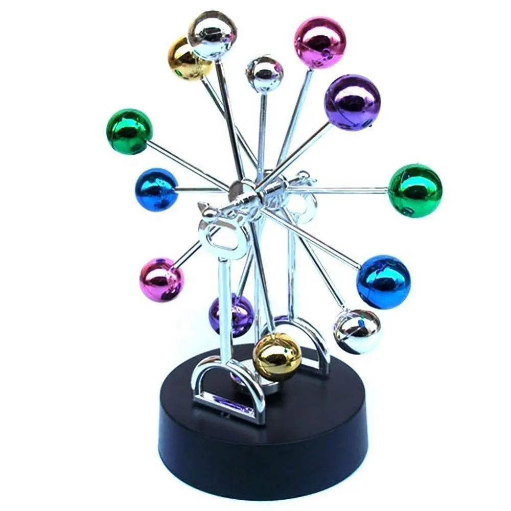 Multi-Color Balls Decorativa Rotante Sfera di Plastica Physics Science Desk Modello di Ruota Panoramica Girevole Palla Perpetual Dibattito