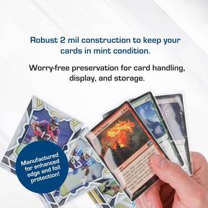 Pochettes souples pour cartes FX Premium 67x94mm 2 Mil transparentes en PP sans PVC et sans acide, imprimées au laser pour cartes à collectionner - Product Image 3