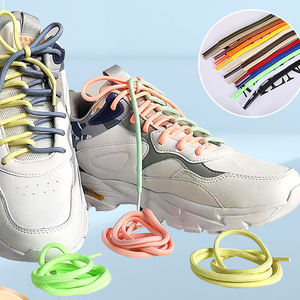 Lacets ronds en polyester haute résistance à tissage dense de 5 mm, couleur unie, pour Y-<span class=keywords><strong>eezy</strong></span> 350 V2, bottes Martin, chaussures de sport décontractées - Product Image 5