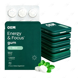 Goma <span class=keywords><strong>de</strong></span> Mascar Energética com Cafeína, L-Teanina e B12 para Aumento do Foco Mental – Atacado e OEM com Marca Própria - Product Image 5