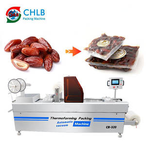 Fechas completamente automáticas Máquina de envasado al vacío de película elástica Máquina de envasado al vacío de termoformado de película continua - Product Image 1