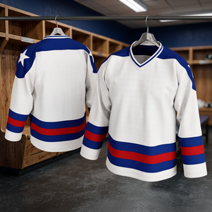 Maillot de hockey neuf de haute qualité en gros, respirant, impression numérique personnalisée, logo d'équipe, pour hommes, 100 % polyester - Product Image 4