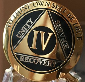 Özel 1-60 yıl AA madalyon siyah altın gümüş Alcoholics anonim <span class=keywords><strong>Metal</strong></span> sobricoin sikke kurtarma sikke - Product Image 2