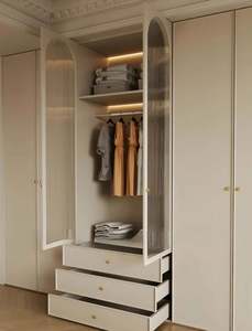 Armoire pliable de luxe au design européen moderne, taille personnalisée, haute qualité, dressing pour la maison, chambre à coucher - Product Image 2