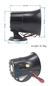 Prix le moins cher 12v 110 <span class=keywords><strong>db</strong></span> sirène stroboscopique d'incendie 12V klaxon sonore électrique fort voiture moto klaxon avertissement alarme sirène d'incendie haut-parleur - Product Image 4